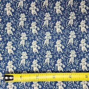 Quilting Craft Fabric Navy Blue With Little Boy by Northcott VTG Fat Quarter